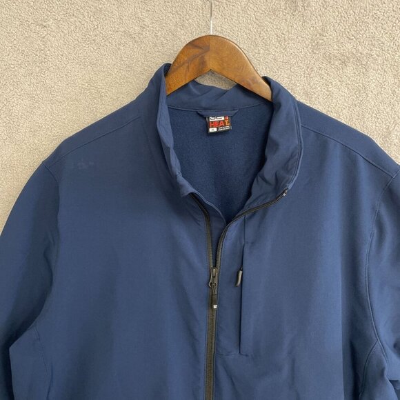 NWOT 32 Degrees Heat Men's XL Navy Full-Zip Jacket Windbreaker Mock neck - Picture 9 of 10